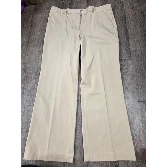 Talbots Newport Pants Beige Khaki Dress Pants Plus Size 18 - Picture 1 of 4